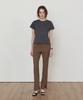 STEP AROUND Boots Cut Slit Pants_Brown