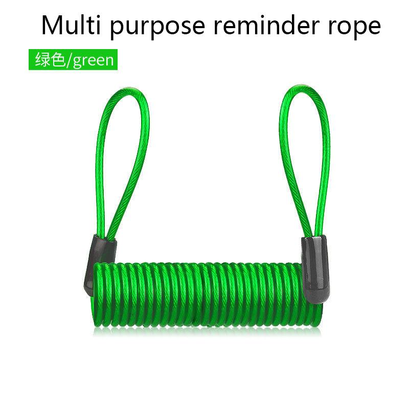 1.2M Bike Spring Cable Lock Anti-Theft Rope Alarm Disc Lock Bicycle Security Reminder Motorcycle Theft Protection 120-150cm
