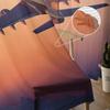 Flugzeug Sonnenuntergang Moderne Vorhänge für Wohnzimmer Transparente Tüllvorhänge Fensterschleier für das Schlafzimmer Zubehör Dekor