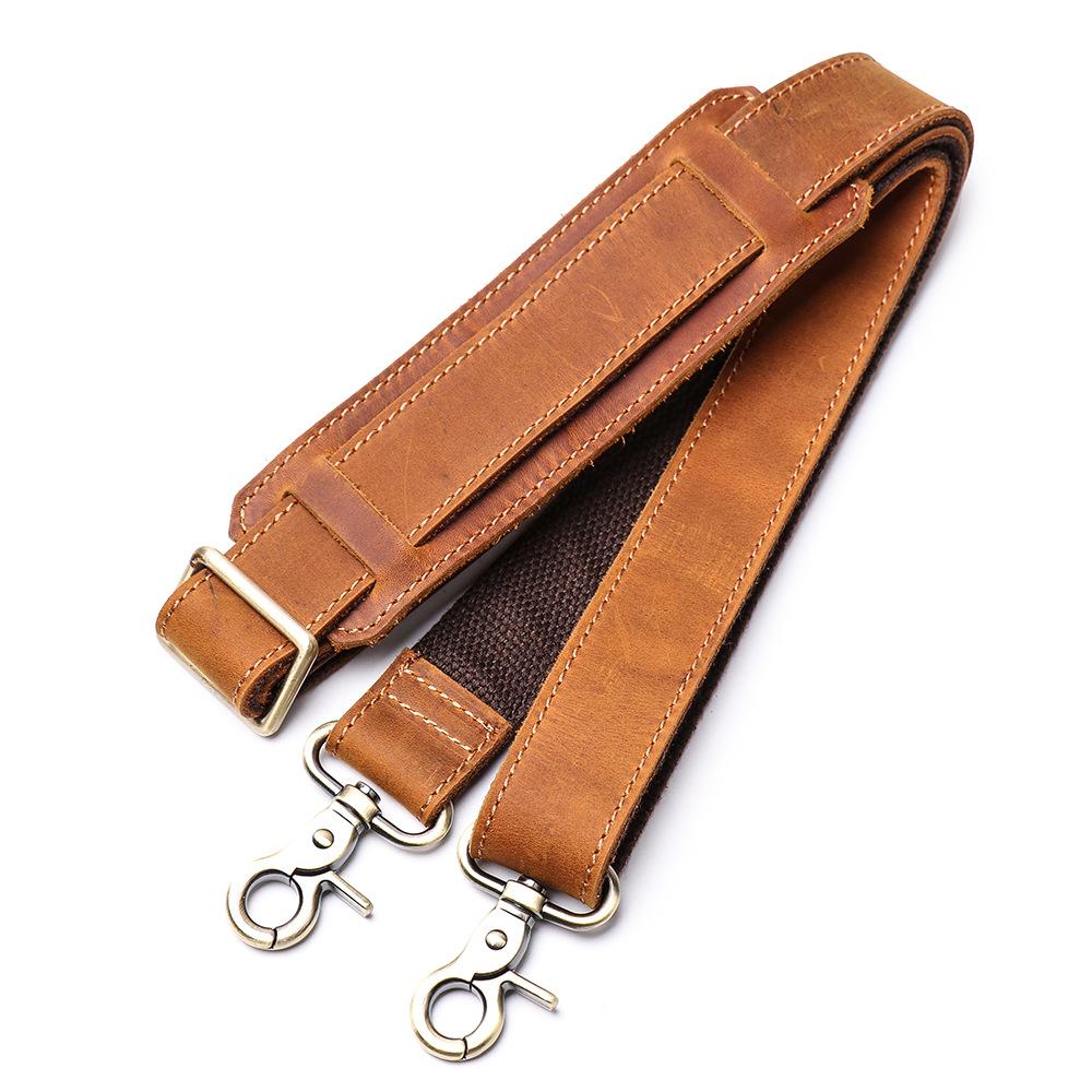 Men'S Laptop Bag Crazy Horse Leather Women'S Shoulder Crossbody Bag Large Capacity Leather Briefcase