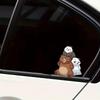 Cartoon Cute Bear Stacked with Arhat Glass Car Beautification Decorative Window Sticker