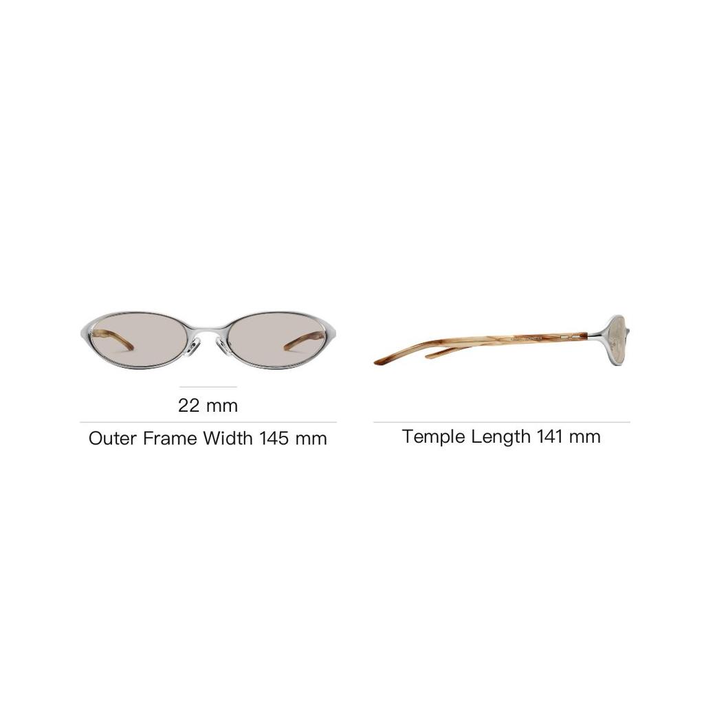 Gentle Monster Fashionable Luxury Oval Sunglasses Women sunglasses Silver MOODY02-BR
