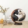 Black and white contrast art desktop decor, unique resin statue desktop decoration, suitable for home office decoration, A0KF