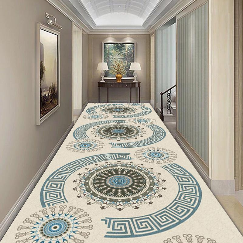 Chinese Style Carpet Simple Printing Floor Mats Hotel Corridors Carpets Passageways Cuttable Carpets