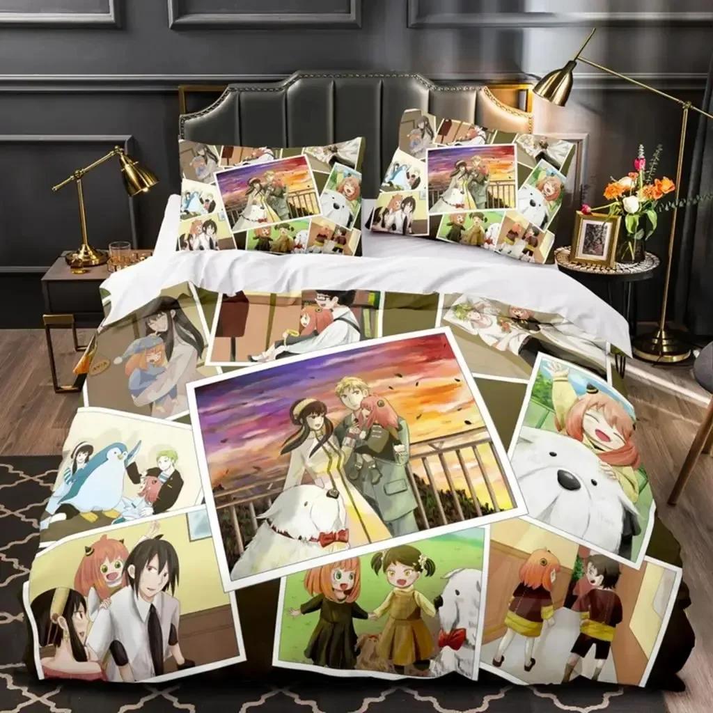 SPY×FAMILY Anime Prikrývka Posteľné Súpravy Kreslená Obliečka na Prikrývku Obliečka na Vankúš Plná Veľkosť Queen King Prikrývka Jednolôžková Dvojlôžková Posteľ