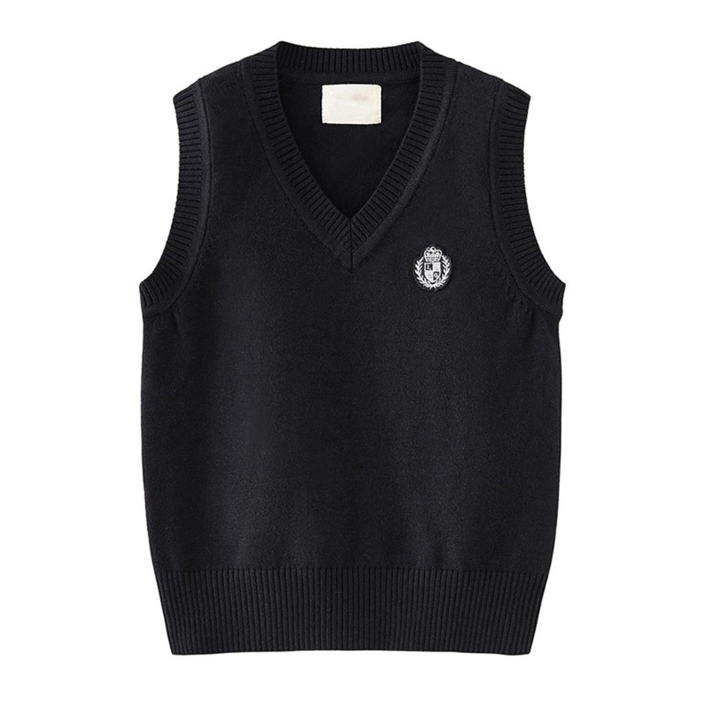Boys' Knitted Vest Sweater for Winter, Soft Comfortable Sleeveless Pullover for Big Kids