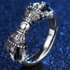 Verstellbarer Vintage Tibetischer Dorje Ring Herren Damen Beschichtet Offener Band Bohemian Schmuck