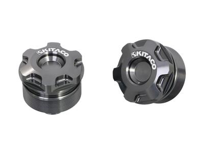 Kitaco 502-1001090 Front Fork Bolt Set (Honda Type 1) Gun Metal Grom (JC92) Monkey 125 (JB02/JB03/JB05) Dax 125 (JB04)