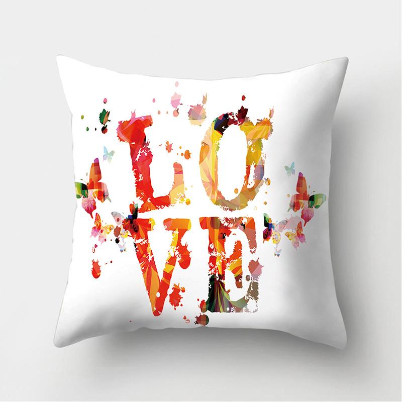 Cushion Cover Pillow Sofa Decorative Pillowcase Musical Instrument Pattern