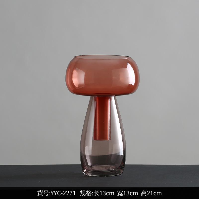 

Transparent Glass Hydroponic Small Vase Luxury Handicraft Flower Arrangement Container Room Table Flower Vase Wedding Decoration