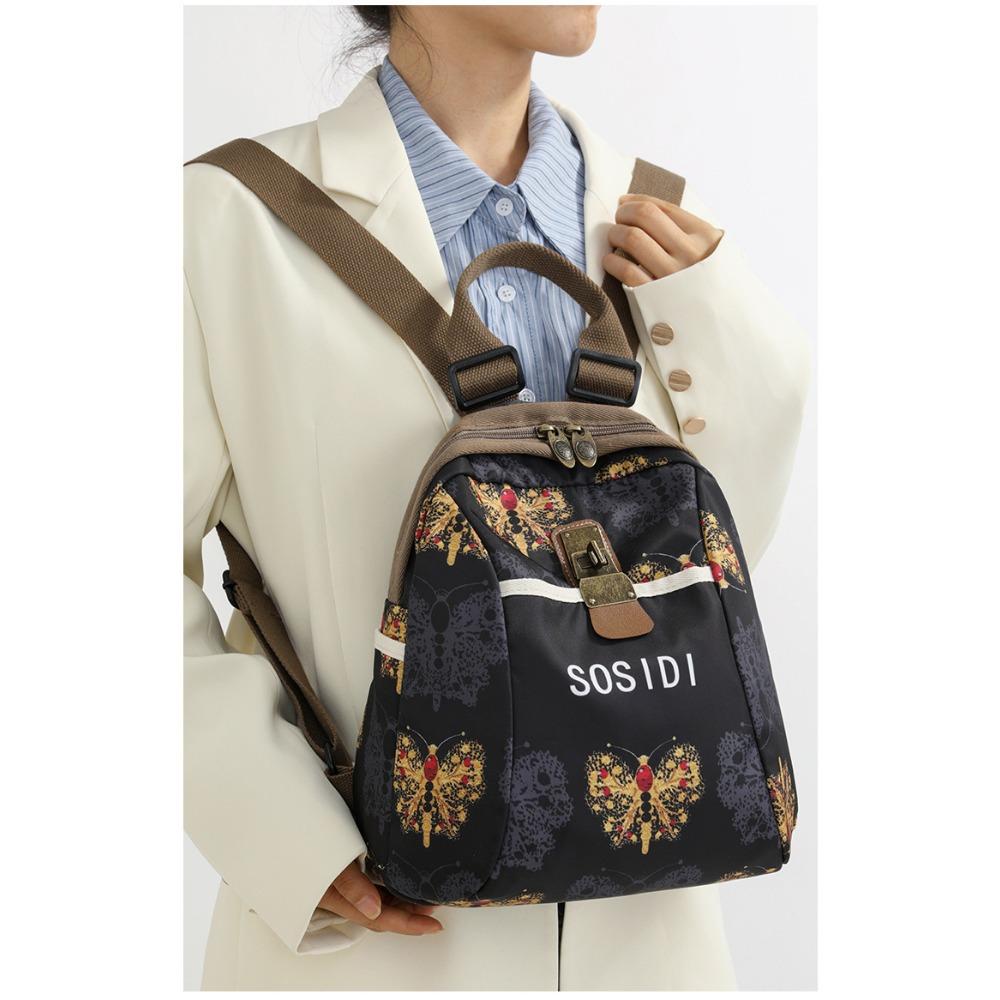 Zaino stampato alla moda nuovo zaino leggero zaino da viaggio scolastico multifunzionale di grande capacità