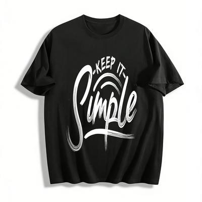 Solid Color Basic Casual Loose Crew Neck Pullover T-Shirt Pure Cotton T-shirt