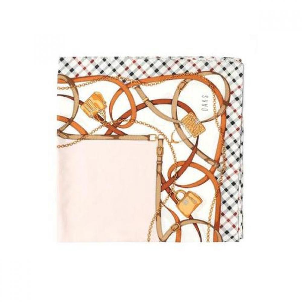 Daks Béžová Kostkovaná Taška přes Rameno Hedvábný Šátek Dcba4e132i2 Dcsc4e144i2