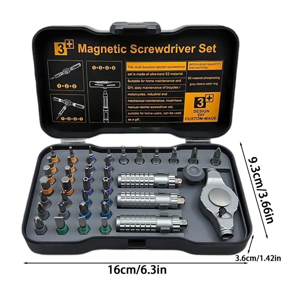 Magnetic Screwdriver Set Magnetic Portable Tool With Detachable Handle Computer Tools Repair Set For Electronics Computer Phone чёрный