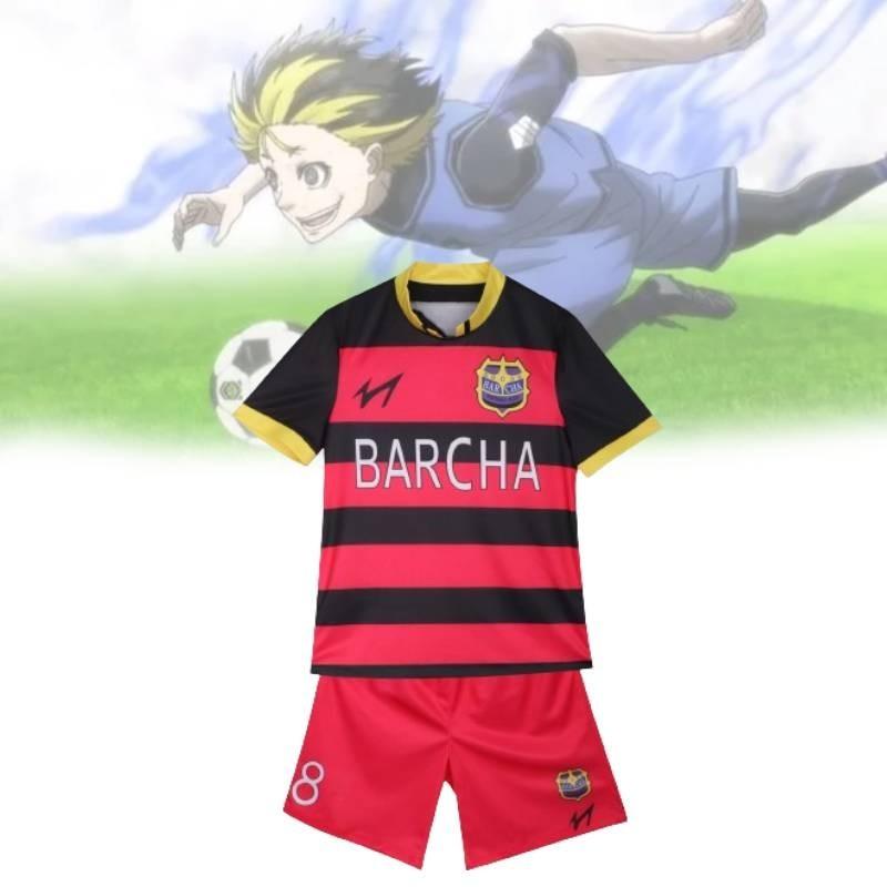 Bachira Blue Lock Meguru Cosplay Suit Comfortable Mens Sports Sleeve Short