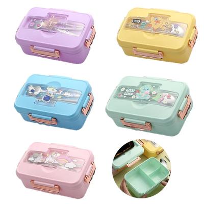 Cute Lunch Box for Kids Girls Boys School Child Leakproof Children's Food Snack Boxes Storage With Compartments Bento Container