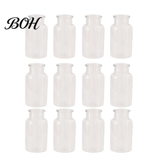 Stylish Table Centerpiece Small Vases for Flowers, Mini Clear Glass Bud Vases, Flowers Flower Vase Wedding Home Decor, Housewarming Gift Decorative
