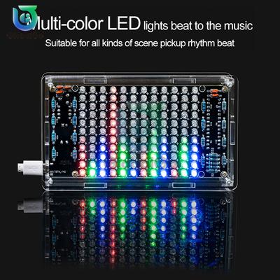 LED Music Spectrum Display Colorful Screen Loudspeaker DIY Kit for Practicing Assembling Electronic Products