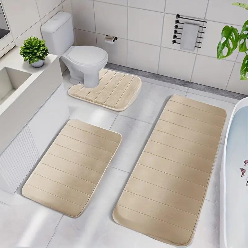 Coral Velvet Bathroom Mat Toilet Kitchen Drying Pad Anti-skid Bathtub Foot Mat Bath Floor Mat Absorbent Sink Pad Entrance Rug
