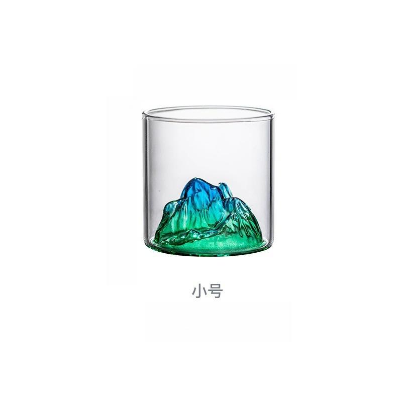 Transparent Household Whiskey Glass Simple Retro Heat-resistant Glass Snow Mountain Cup High-value Mountain Shape Wine Glass