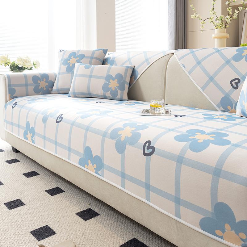 Ice silk cold sofa cushion, summer mat, seat cushion, non-slip leather sofa cover, summer cool cushion cover cloth towel