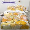 Biancheria da letto con motivo Psyduck Pokémon Decorazione per la casa Regalo di compleanno (1 * copripiumino + 2 * federa, senza nucleo)