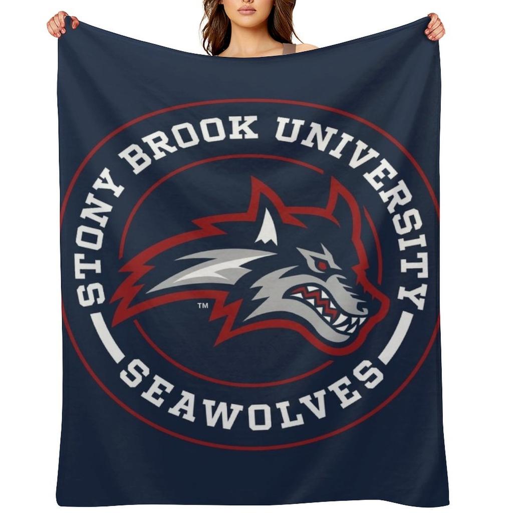Stony Brook - Circle Throw Blanket Plush Decorative Beds Quilt funny gift Blankets
