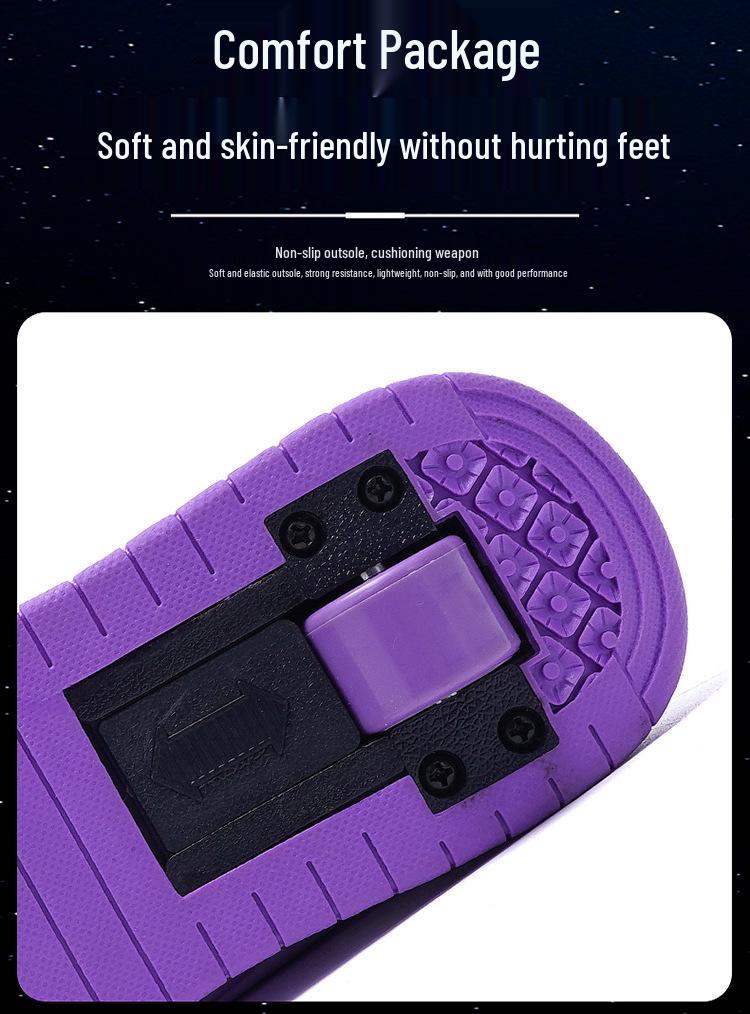 Wiederaufladbare LED Rollschuhe: Kinder- und Erwachsenen-Skates mit drehbaren Button-Rädern