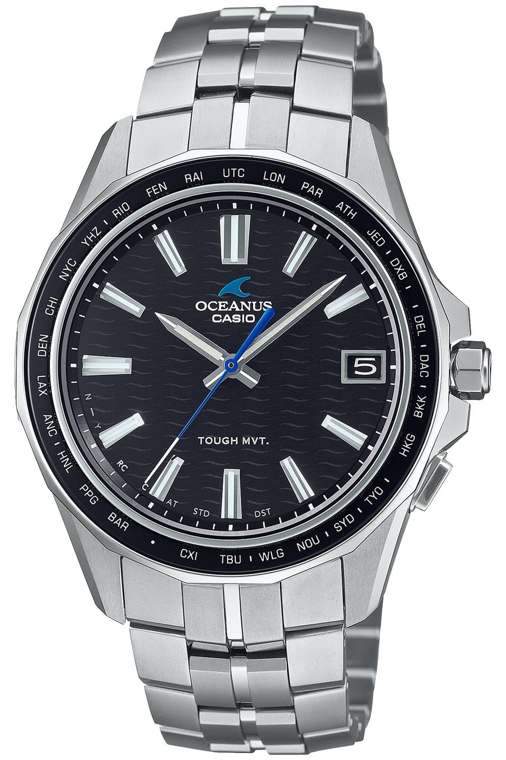 

Годинник Oceanus Manta оснащений радіо Bluetooth Solar Sapphire Glass Silver [Casio] [] OCW-S400-1AJF для чоловіків чорний