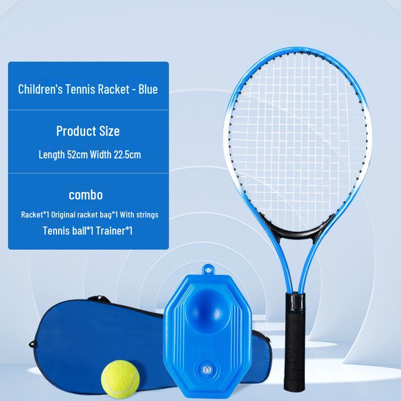 Tennis Trainer Racket Set: Adult & Kids Rebound Net Racket for Home Use