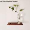 Solid Wood Wall-Mounted Flower Holder & Shelf - Decorative Vase for Plants & Water Culture
