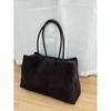 2025 Autumn and Winter Large Capacity Tote Bag Suede Leather Tote Women's Bag Minimalist Shoulder Underarm Cowhide Handbag