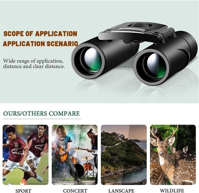 Hd Zoom 5000m/50000m Binoculars Telescope Folding Long-distance Vision Micro Telescope For Camping Outdoor Sports