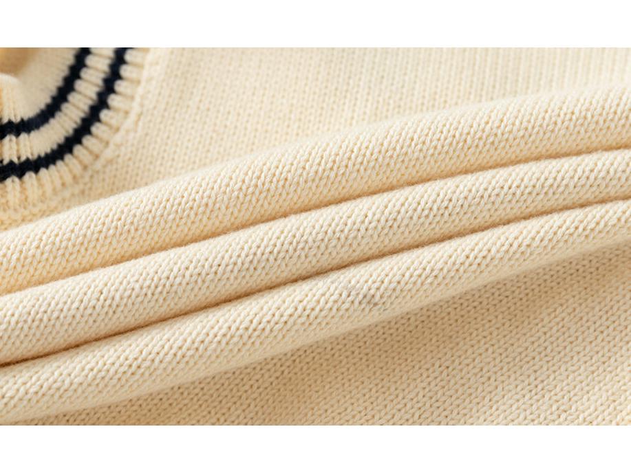 Jungen-Strickweste aus Baumwolle mit V-Ausschnitt – Neuer Herbst-/Winterstil