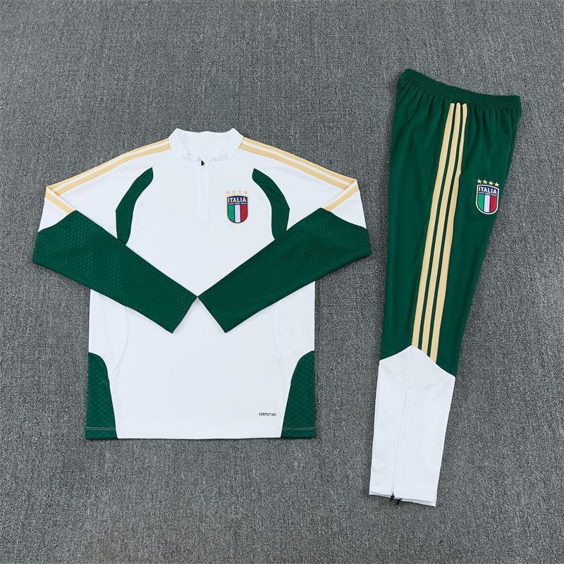 Adult National Team Soccer Training Jerseys Long Sleeve Half Zip Cotton Blend Sports Wear