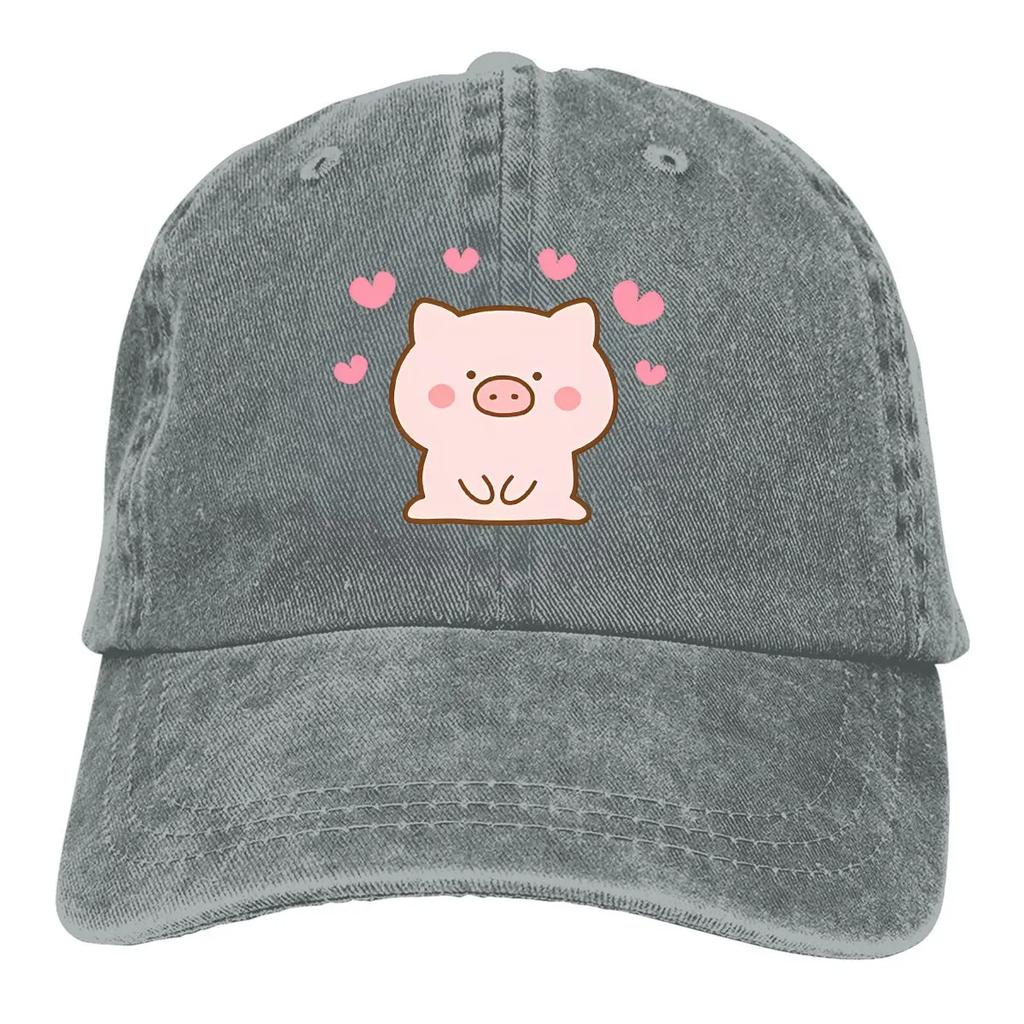 Tvättad Herr Basebollkeps Massor Av Små Hjärtan Trucker Snapback Kepsar Pappa Hatt Gris Emoticon Golfkepsar