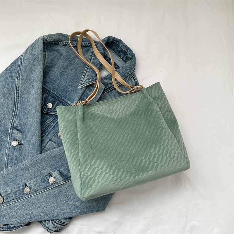 Bag Women's Spring 2025 New Trendy Fashion Tote Bag Large Capacity Texture Simple Niche Portable Shoulder Bag