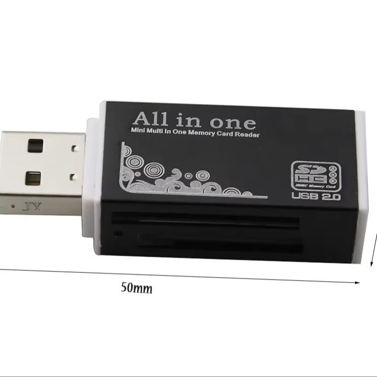1pcs Card Reader Tiny USB 2.0 All In 1 Multi Memory Card Reader Adapter For Micro SD SDHC TF M2 MMC 2 Colors