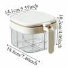 4 Grids Sugar and Salt Container Push-type Condiment Storage Container  Kitchen Supplies