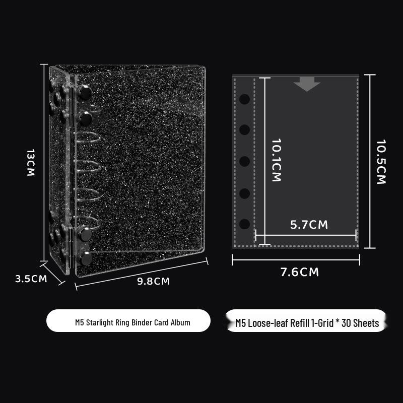 Acrylic A7 Ring Binder Photo Album for Idol Photocard Storage