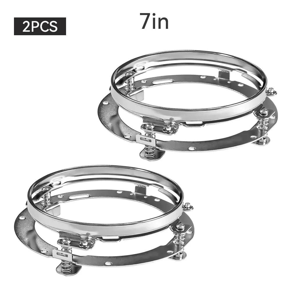 7 Inch Round LED Headlight Mounting Bracket Ring for Motorcycle Wrangler JK 07-16