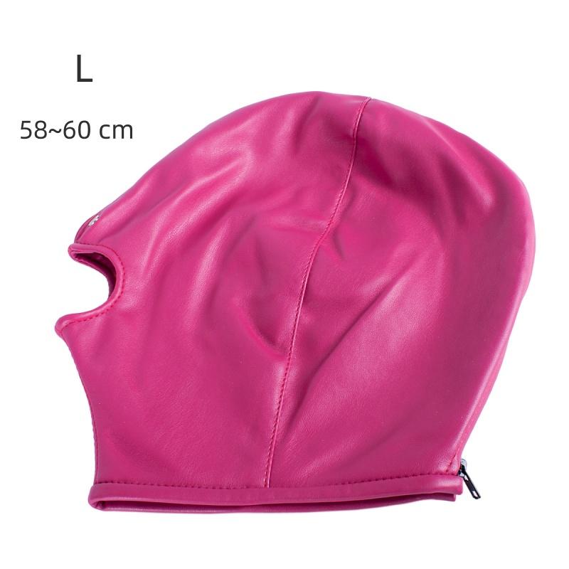 Sexy Leather Zipper Head Hood with Fetish Slave Bondage Mask Costume for Couples BDSM Cosplay Restraint Flirting Sex Toy