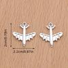 [Silver Airplane Pendant] 10 Pieces of Silver Airplane Pendant | Airplane Pendant, Used for Jewelry Making DIY Handmade Necklace
