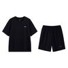 Li-Ning Casual Versatile Breathable T-Shirt Comfortable Shorts Sports Suit Men Sportswear Black B61-1+W515-1