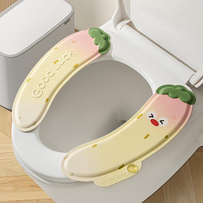 

Waterproof Household Toilet Deodorising and Fragrance-Releasing Toilet Seat Cover with Handle 1 pair жёлтый