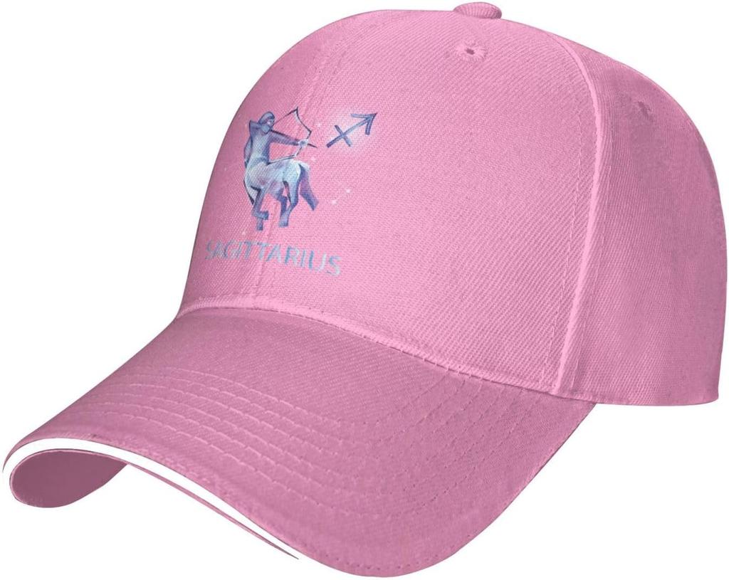 Sagittarius Zodiac Sign Baseball Cap Polyester Adjustable Summer Outdoor Sun Hat Unisex Adult Cap