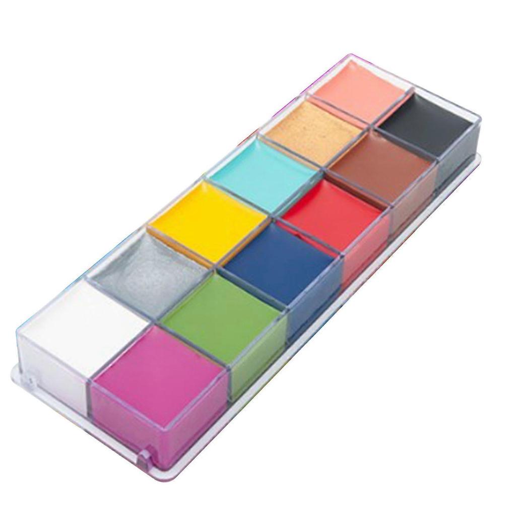 12 Colors 3.4oz Cosmetic Palette Professional Fast Drying Water Based DIY Body Makeup Palette for Party