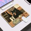 Black Cat Eating Ramen Mouse Pad Small Laptop Computer Office Table Mats PC Gaming Esports MousePad HD Non-Slip Rubber Desk Mat