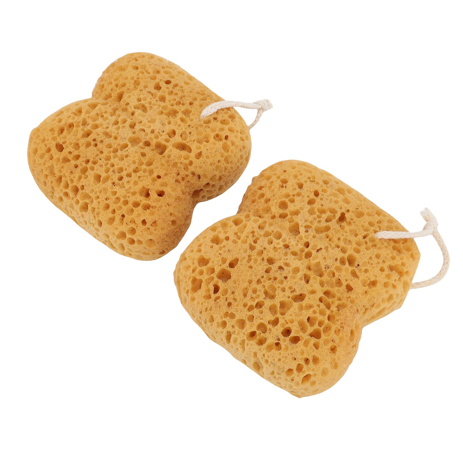 

2 шт. Отшелушивающая губка для ванны Нежная многоразовая пористая губка-люфа для душа и тела для массажа