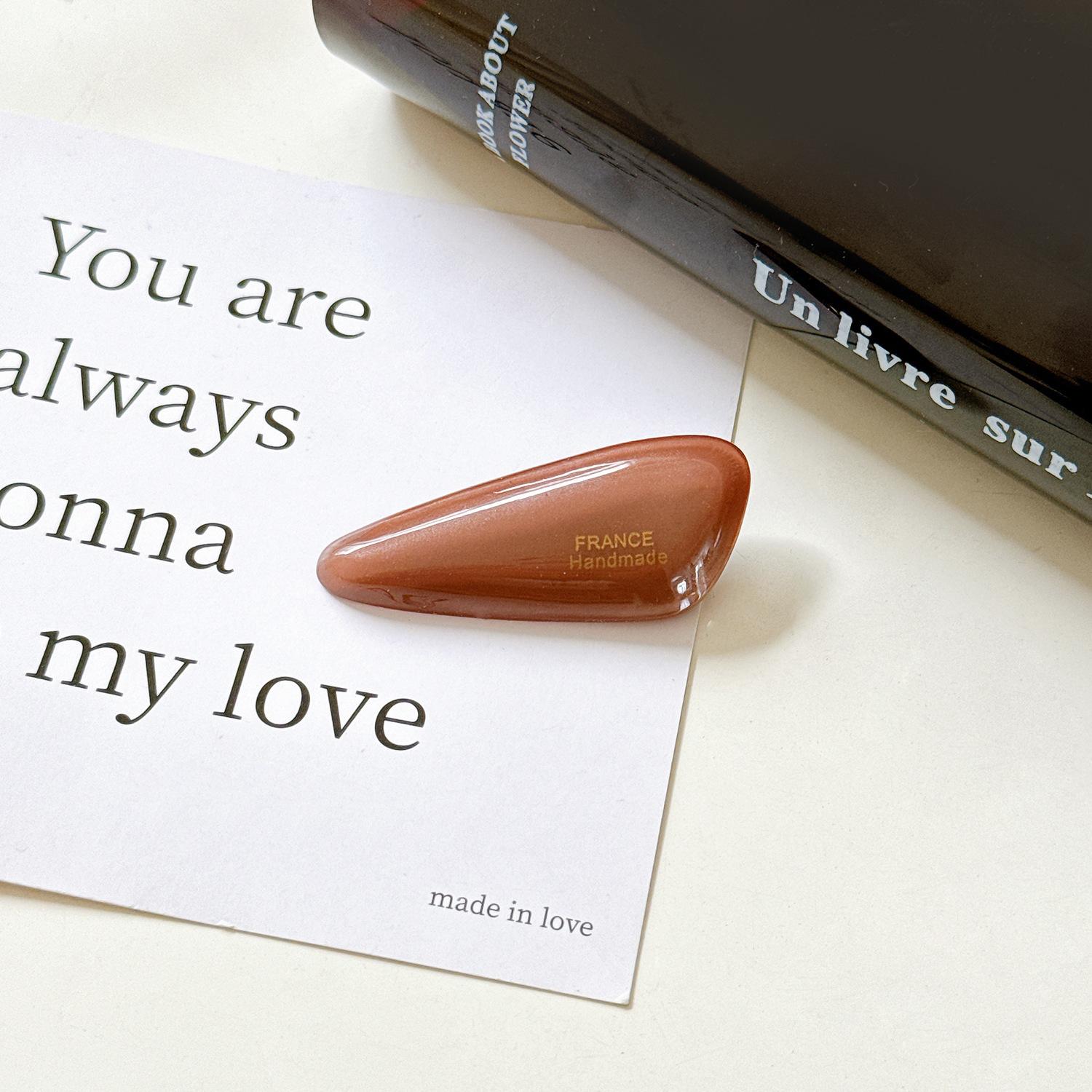 

Модные ацетатные заколки для волос в мраморных и карамельных оттенках для трендовых женских причесок Purple Pink Small